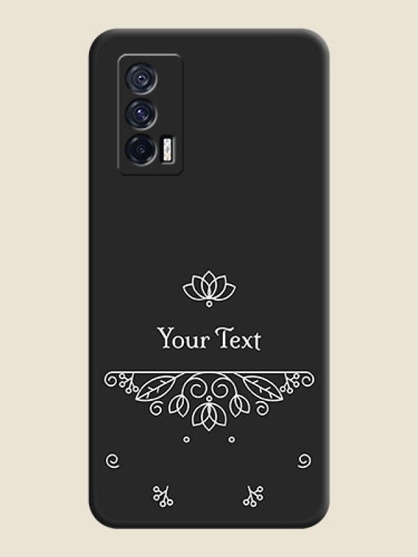 Custom Lotus Garden Custom Text On Space Black Personalized Soft Matte Phone Covers -Iqoo 7 5G - alternate view