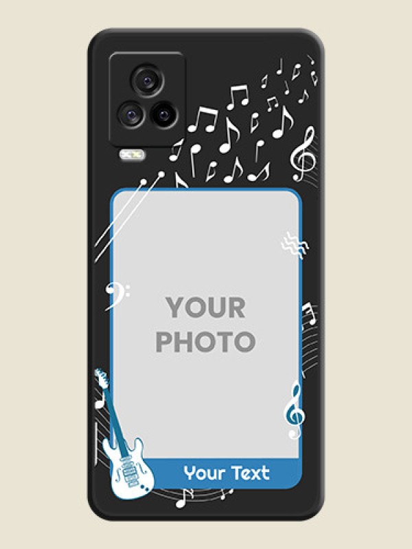 Custom Musical Theme Design with Text on Photo on Space Black Soft Matte Mobile Case - iQOO 7 Legend - alternate view