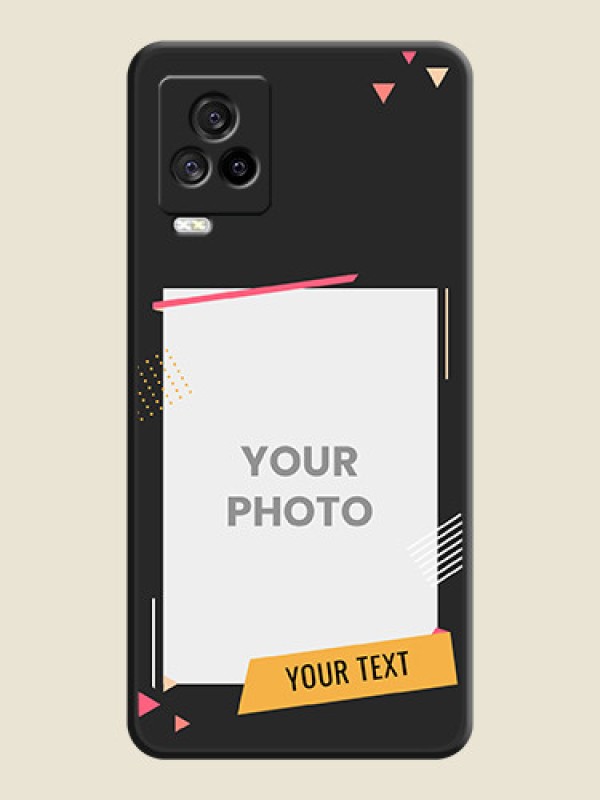 Custom Photo Frame with Triangle Small Dots on Photo on Space Black Soft Matte Back Cover - iQOO 7 Legend - alternate view