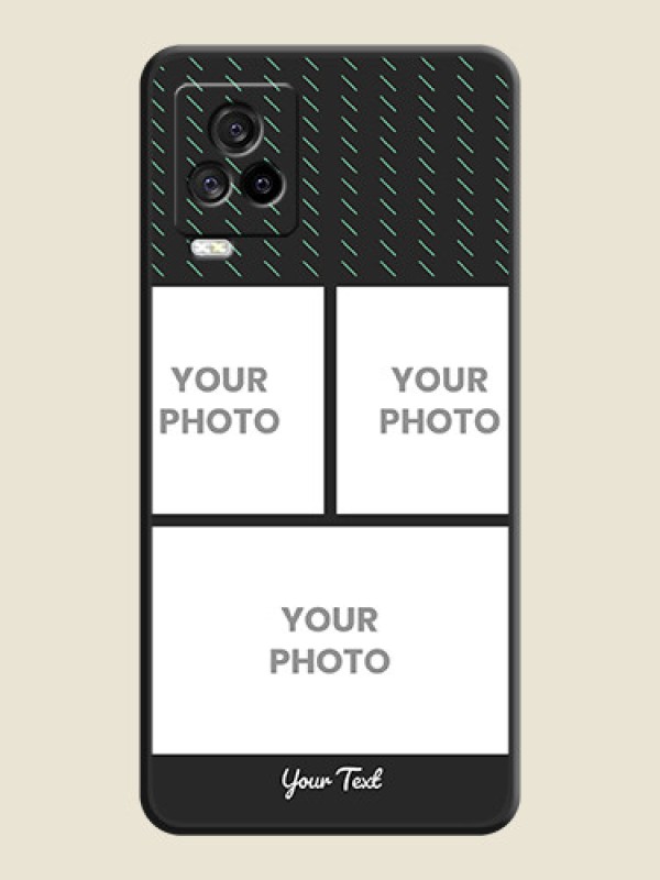 Custom Cross Dotted Pattern with 2 Image Holder  on Personalised Space Black Soft Matte Cases - iQOO 7 Legend - alternate view