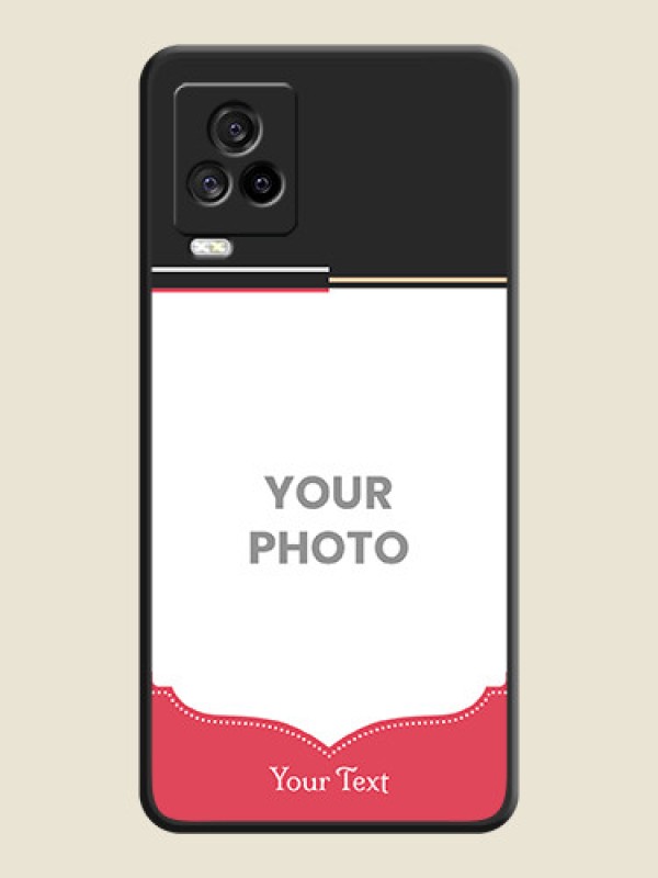 Custom Classic Plain Design with Name on Photo on Space Black Soft Matte Phone Cover - iQOO 7 Legend - alternate view