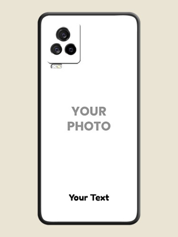 Custom Full Single Pic Upload With Text On Space Black Personalized Soft Matte Phone Covers -Iqoo 7 Legend 5G - alternate view