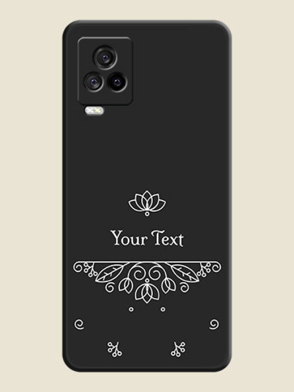 Custom Lotus Garden Custom Text On Space Black Personalized Soft Matte Phone Covers -Iqoo 7 Legend 5G - alternate view