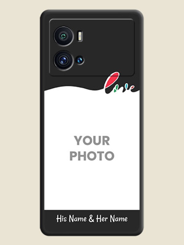 Custom Fall in Love Pattern with Picture on Photo on Space Black Soft Matte Mobile Case - iQOO 9 Pro 5G - alternate view