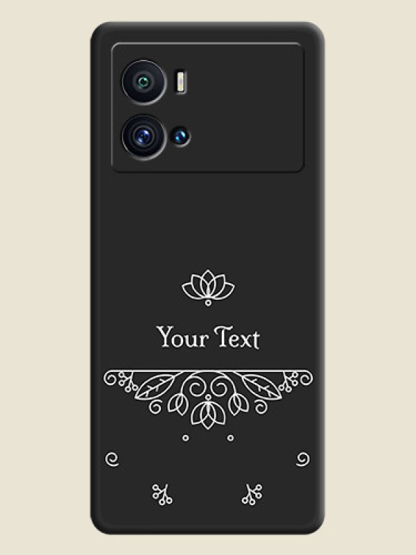 Custom Lotus Garden Custom Text On Space Black Personalized Soft Matte Phone Covers -Iqoo 9 Pro 5G - alternate view