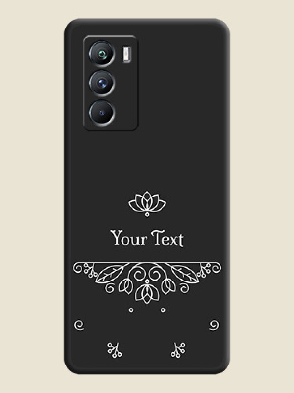 Custom Lotus Garden Custom Text On Space Black Personalized Soft Matte Phone Covers -Iqoo 9 Se 5G - alternate view