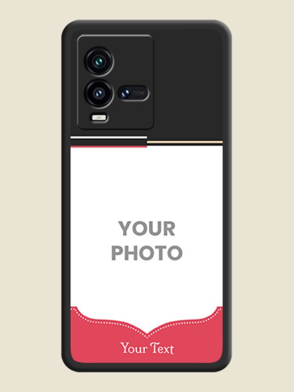 Custom Classic Plain Design with Name on Photo on Space Black Soft Matte Phone Cover - iQOO 9T 5G - alternate view