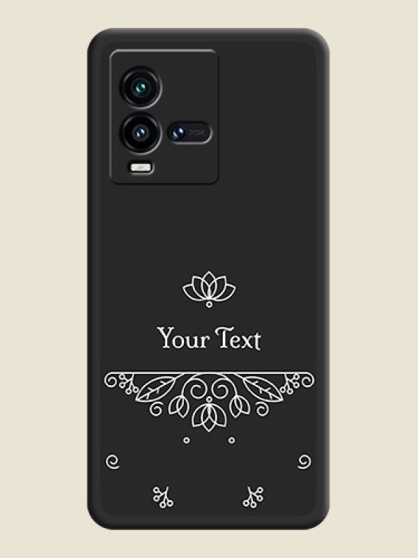 Custom Lotus Garden Custom Text On Space Black Personalized Soft Matte Phone Covers -Iqoo 9T 5G - alternate view