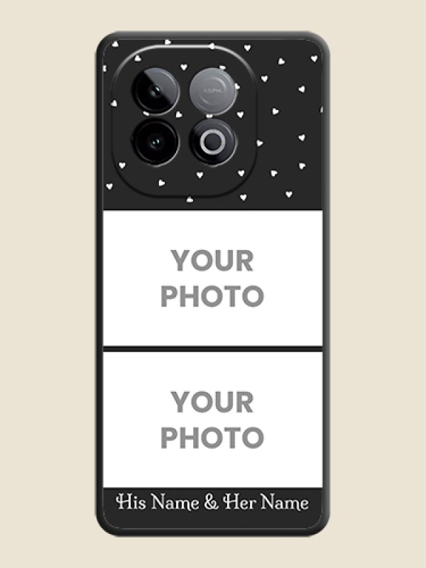 Custom Miniature Love Symbols with Name On Space Black Custom Soft Matte Mobile Back Cover - iQOO Neo 10 5G - alternate view