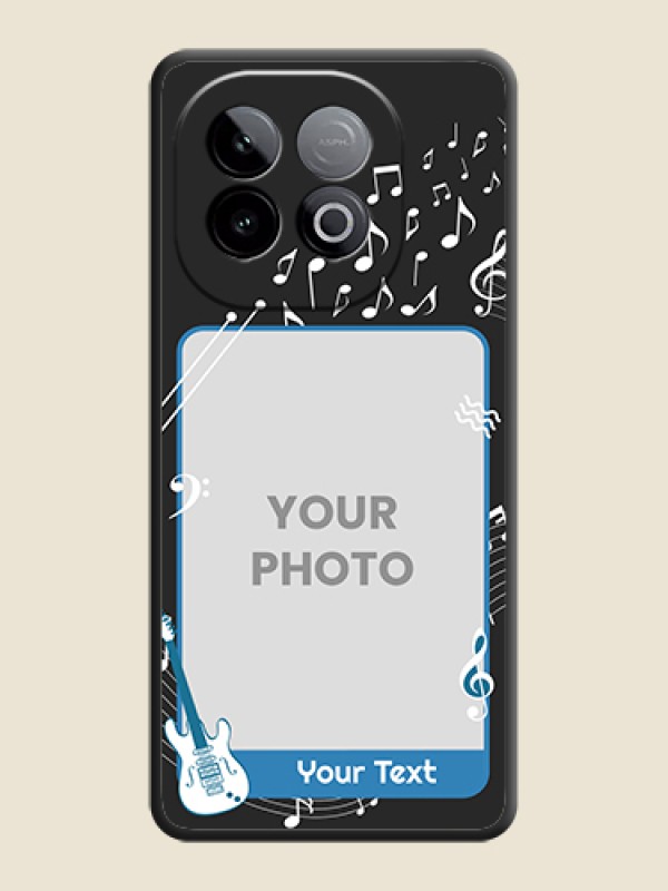 Custom Musical Theme Design with Text on Photo On Space Black Custom Soft Matte Mobile Back Cover - iQOO Neo 10 5G - alternate view