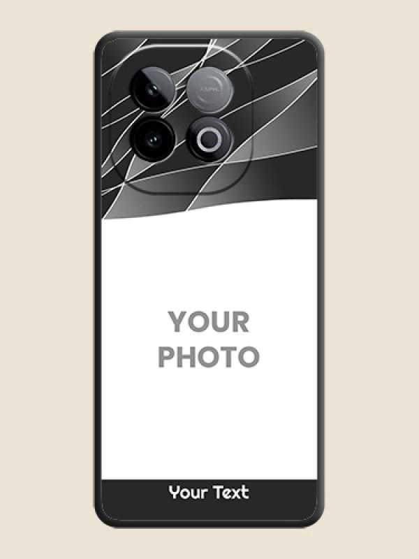 Custom Mixed Wave Lines on Photo On Space Black Custom Soft Matte Mobile Back Cover - iQOO Neo 10 5G - alternate view