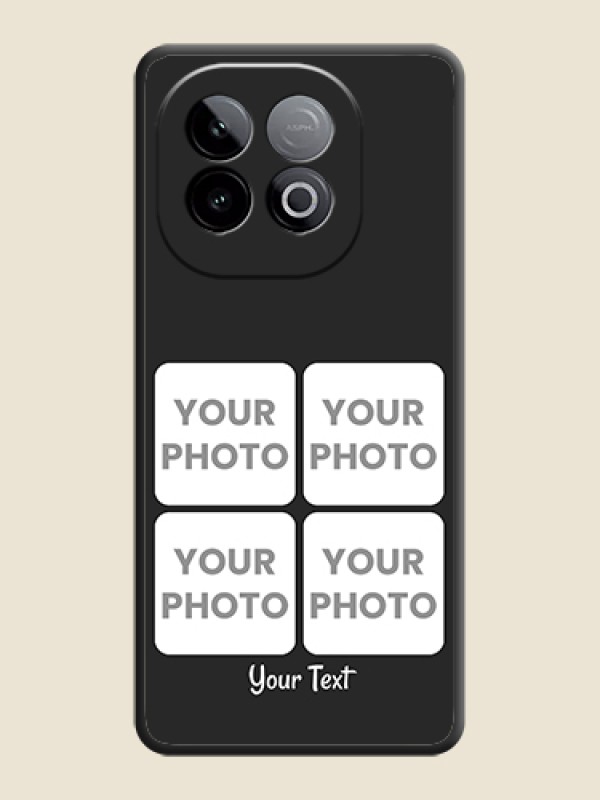 Custom Floral Art with 6 Image Holder on Photo On Space Black Custom Soft Matte Mobile Back Cover - iQOO Neo 10 5G - alternate view