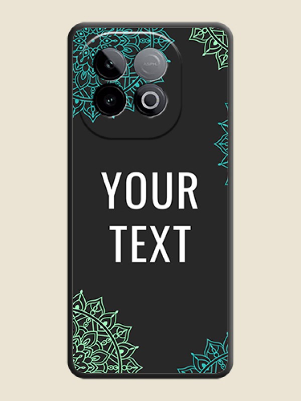 Custom Your Name with Floral Design On Space Black Custom Soft Matte Mobile Back Cover - iQOO Neo 10 5G - alternate view