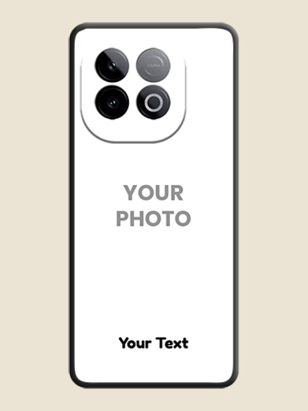 Custom Full Single Pic Upload With Text On Space Black Custom Soft Matte Mobile Back Cover - iQOO Neo 10 5G - alternate view