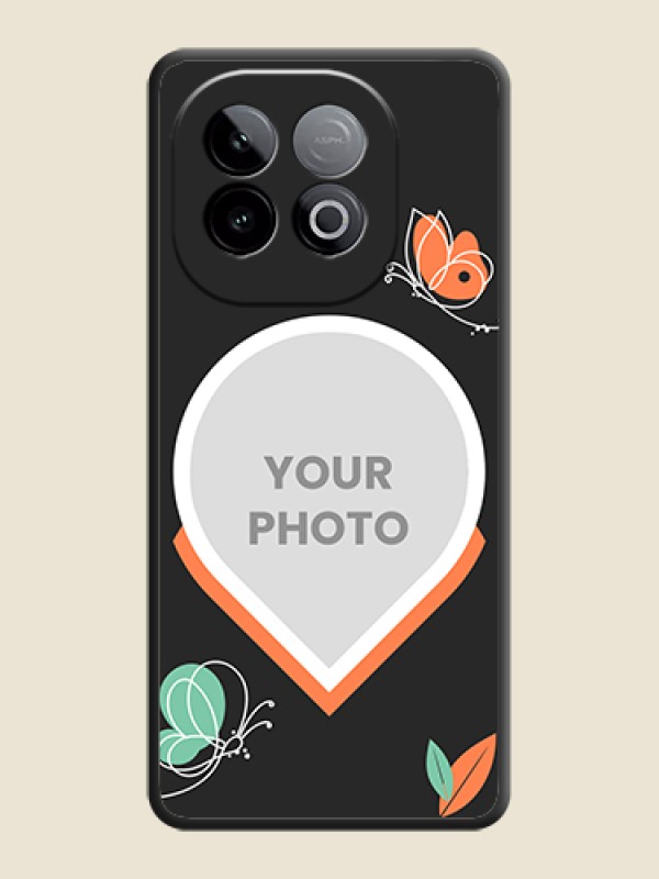 Custom Upload Pic With Simple Butterly Design On Space Black Custom Soft Matte Mobile Back Cover - iQOO Neo 10 5G - alternate view