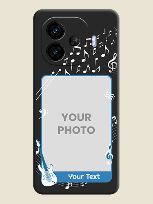 Custom Musical Theme Design with Text on Photo On Space Black Custom Soft Matte Mobile Back Cover - iQOO Neo 10R 5G - alternate view