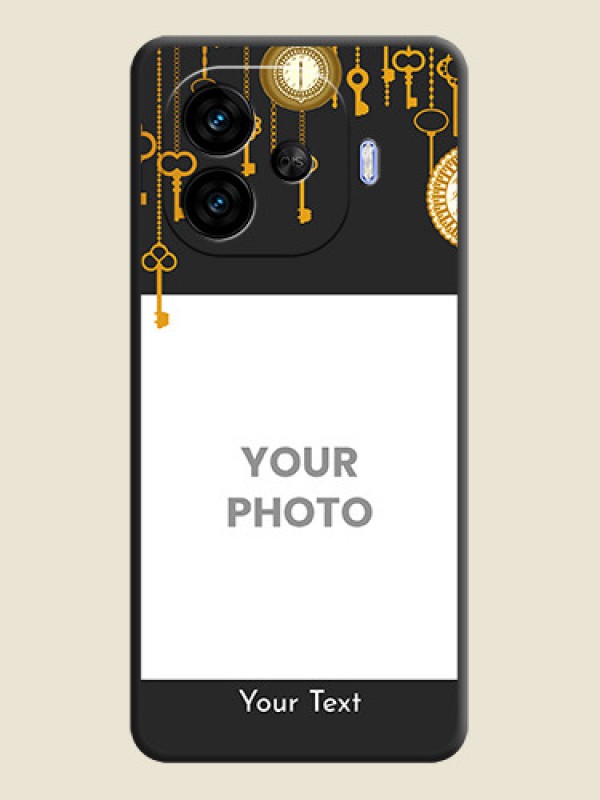 Custom Decorative Design with Text On Space Black Custom Soft Matte Mobile Back Cover - iQOO Neo 10R 5G - alternate view