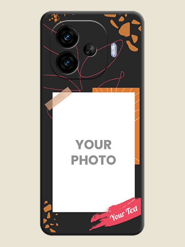 Custom Orange Photo Frame On Space Black Custom Soft Matte Mobile Back Cover - iQOO Neo 10R 5G - alternate view