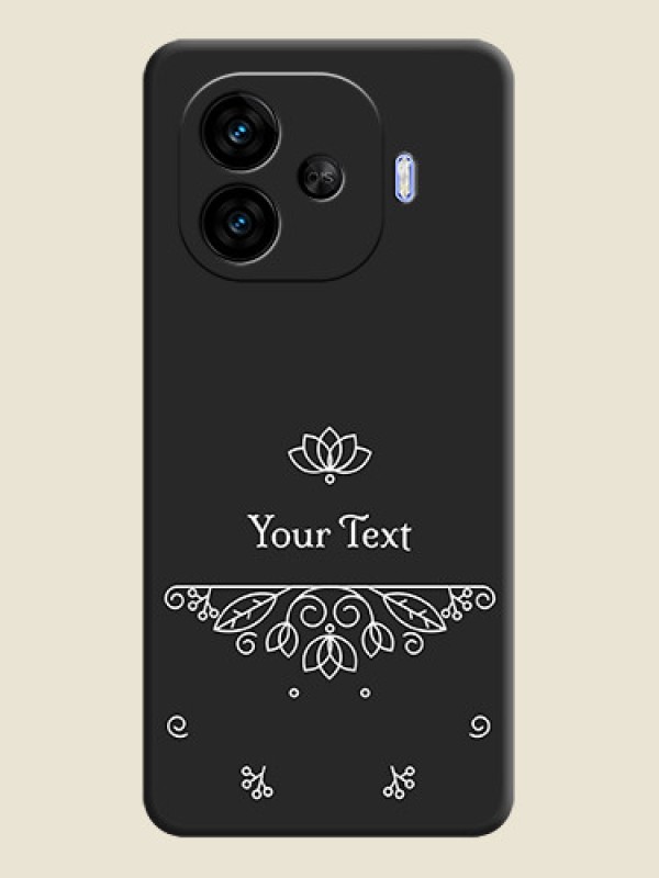 Custom Lotus Garden Custom Text On Space Black Custom Soft Matte Mobile Back Cover - iQOO Neo 10R 5G - alternate view