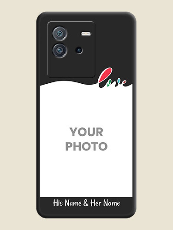 Custom Fall in Love Pattern with Picture on Photo on Space Black Soft Matte Mobile Case - iQOO Neo 6 5G - alternate view
