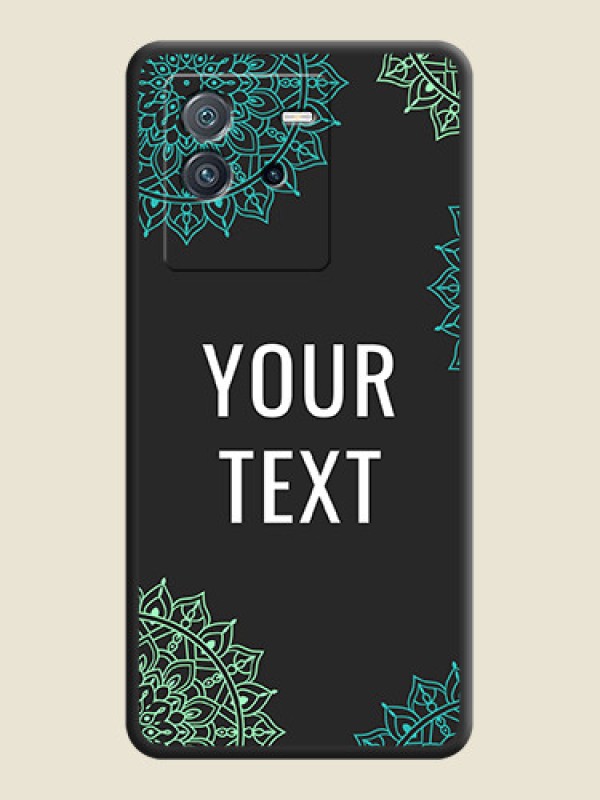 Custom Your Name with Floral Design on Space Black Custom Soft Matte Back Cover - iQOO Neo 6 5G - alternate view