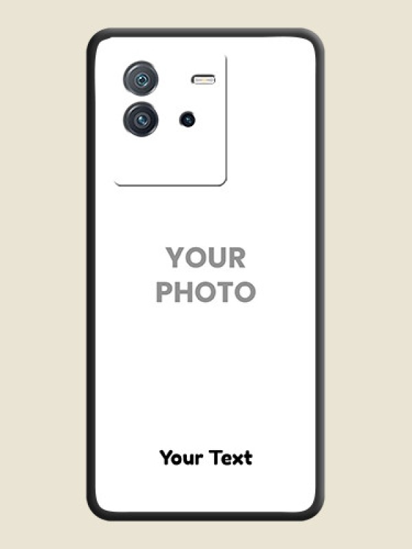 Custom Full Single Pic Upload With Text On Space Black Personalized Soft Matte Phone Covers -Iqoo Neo 6 5G - alternate view