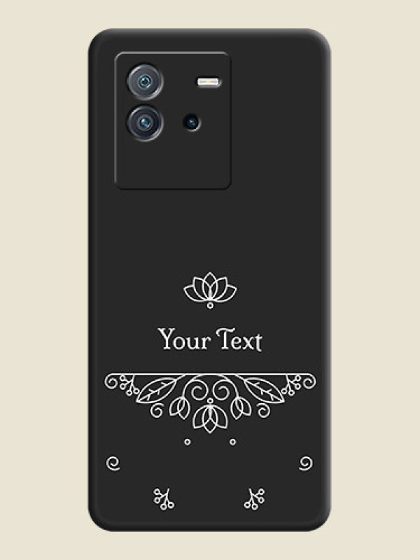 Custom Lotus Garden Custom Text On Space Black Personalized Soft Matte Phone Covers -Iqoo Neo 6 5G - alternate view