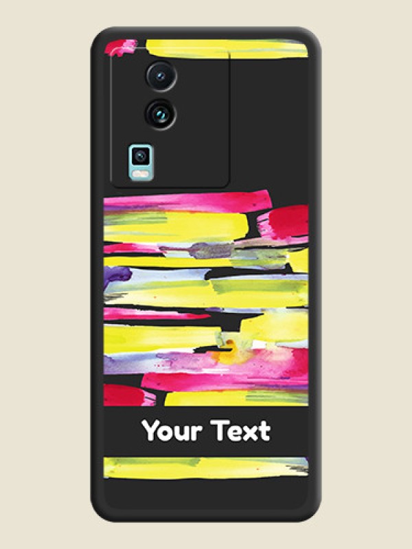 Custom Brush Coloured on Space Black Personalized Soft Matte Phone Covers - iQOO Neo 7 5G - alternate view