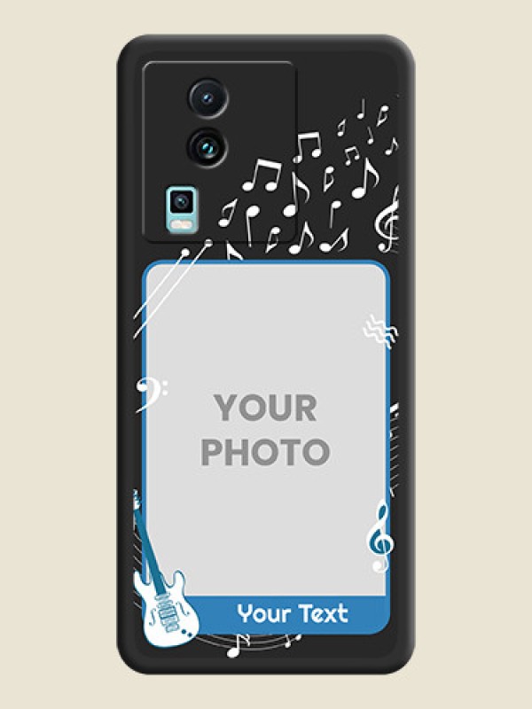 Custom Musical Theme Design with Text on Photo on Space Black Soft Matte Mobile Case - iQOO Neo 7 5G - alternate view