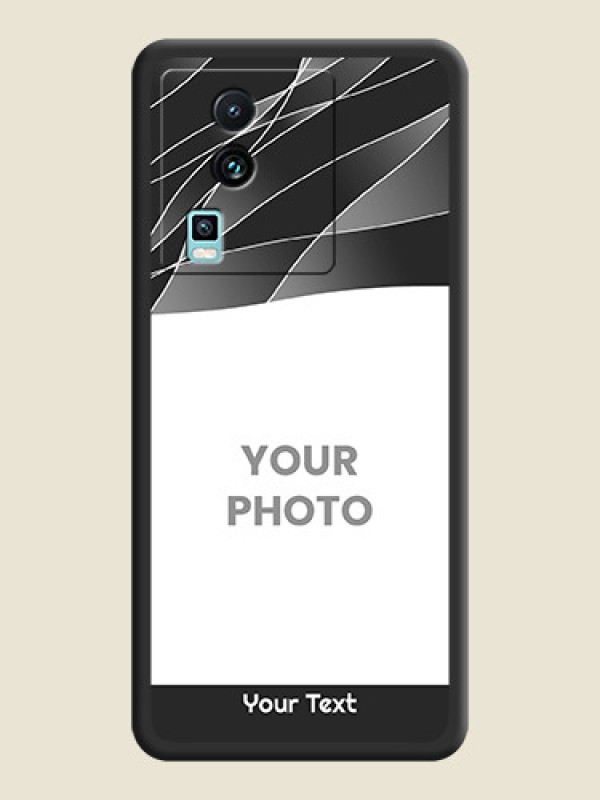 Custom Mixed Wave Lines on Photo on Space Black Soft Matte Mobile Cover - iQOO Neo 7 5G - alternate view