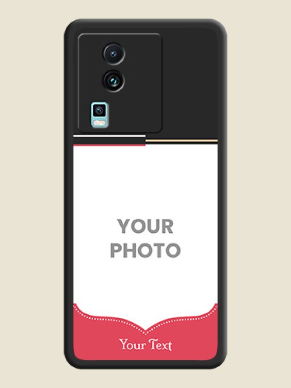 Custom Classic Plain Design with Name on Photo on Space Black Soft Matte Phone Cover - iQOO Neo 7 5G - alternate view