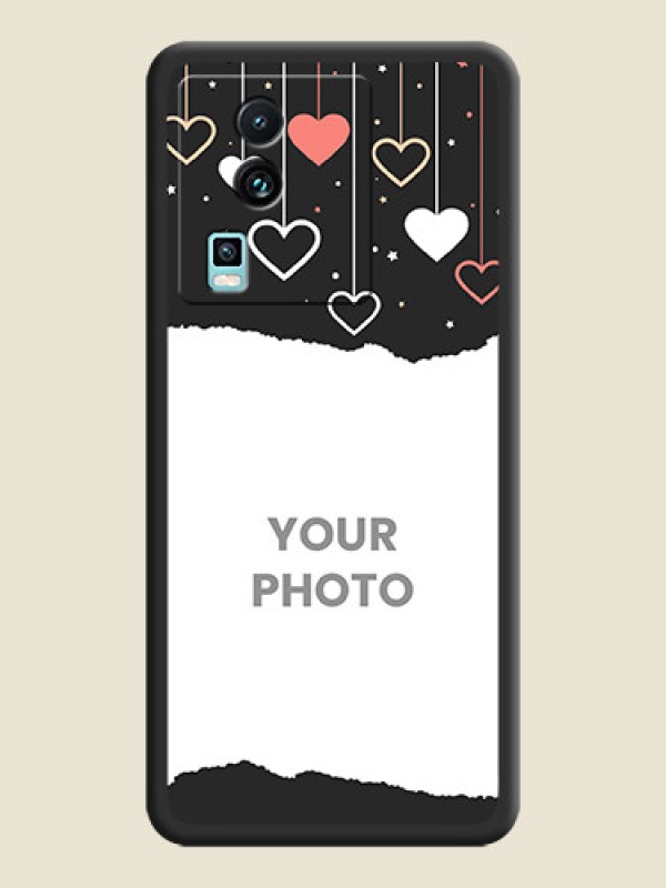 Custom Love Hangings with Splash Wave Picture on Space Black Custom Soft Matte Phone Back Cover -iQOO Neo 7 Pro 5G - alternate view