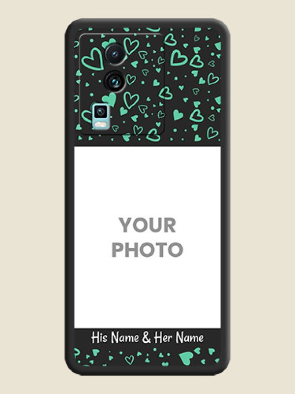 Custom Sea Green Indefinite Love Pattern - Photo on Space Black Soft Matte Mobile Cover -iQOO Neo 7 Pro 5G - alternate view