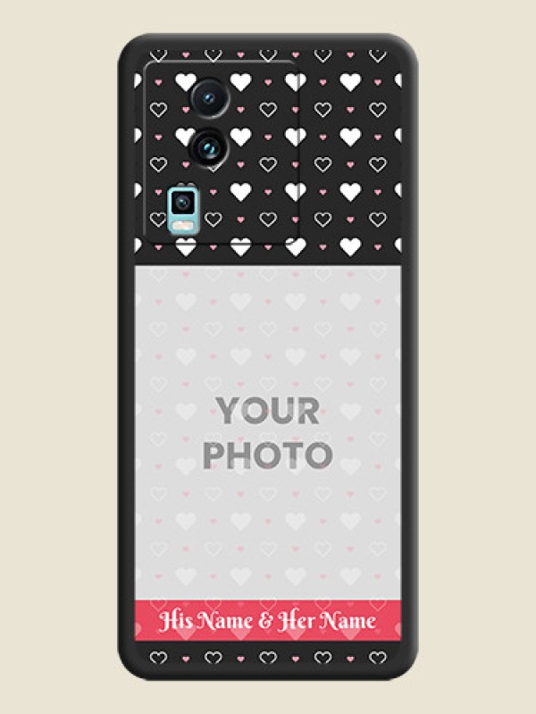 Custom White Color Love Symbols with Text Design - Photo on Space Black Soft Matte Phone Cover -iQOO Neo 7 Pro 5G - alternate view