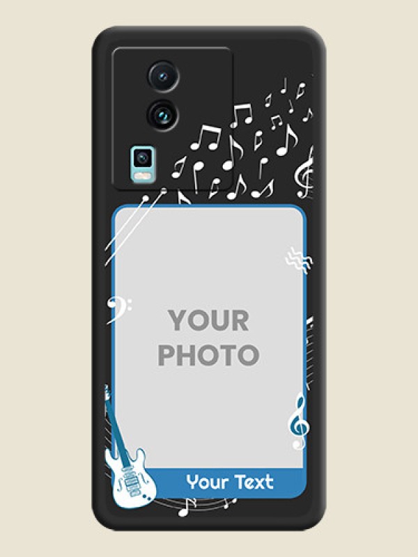 Custom Musical Theme Design with Text - Photo on Space Black Soft Matte Mobile Case -iQOO Neo 7 Pro 5G - alternate view