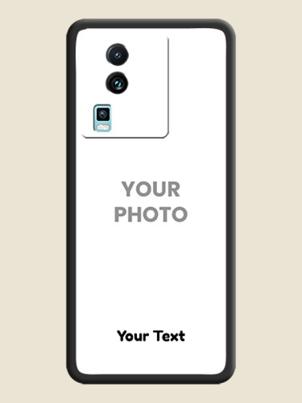 Custom Full Single Pic Upload With Text On Space Black Personalized Soft Matte Phone Covers -iQOO Neo 7 Pro 5G - alternate view