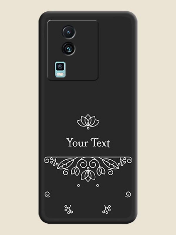 Custom Lotus Garden Custom Text On Space Black Personalized Soft Matte Phone Covers -QOO Neo 7 Pro 5G - alternate view