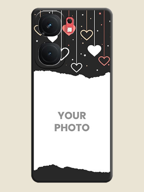 Custom Love Hangings with Splash Wave Picture on Space Black Custom Soft Matte Phone Back Cover - iQOO Neo 9 Pro 5G - alternate view