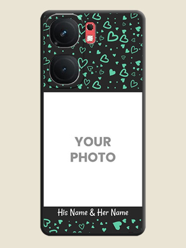 Custom Sea Green Indefinite Love Pattern - Photo on Space Black Soft Matte Mobile Cover - iQOO Neo 9 Pro 5G - alternate view