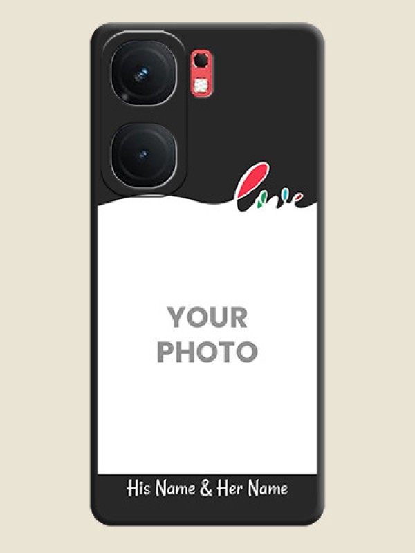 Custom Fall in Love Pattern with Picture - Photo on Space Black Soft Matte Mobile Case - iQOO Neo 9 Pro 5G - alternate view