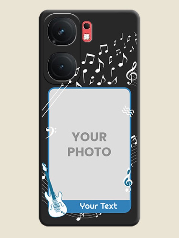 Custom Musical Theme Design with Text - Photo on Space Black Soft Matte Mobile Case - iQOO Neo 9 Pro 5G - alternate view