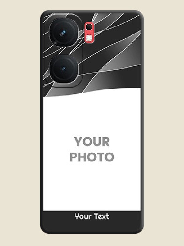 Custom Mixed Wave Lines - Photo on Space Black Soft Matte Mobile Cover - iQOO Neo 9 Pro 5G - alternate view