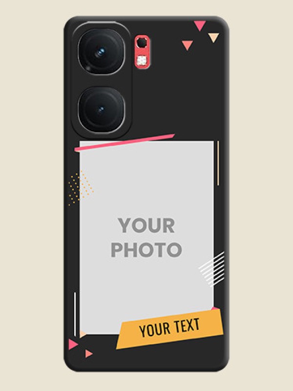 Custom Photo Frame with Triangle Small Dots - Photo on Space Black Soft Matte Back Cover - iQOO Neo 9 Pro 5G - alternate view