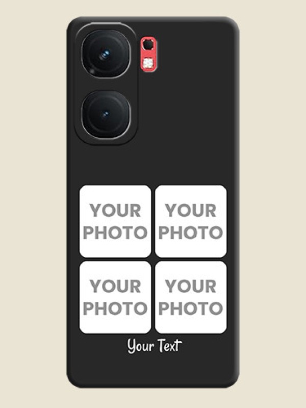 Custom Floral Art with 6 Image Holder - Photo on Space Black Soft Matte Mobile Case - iQOO Neo 9 Pro 5G - alternate view