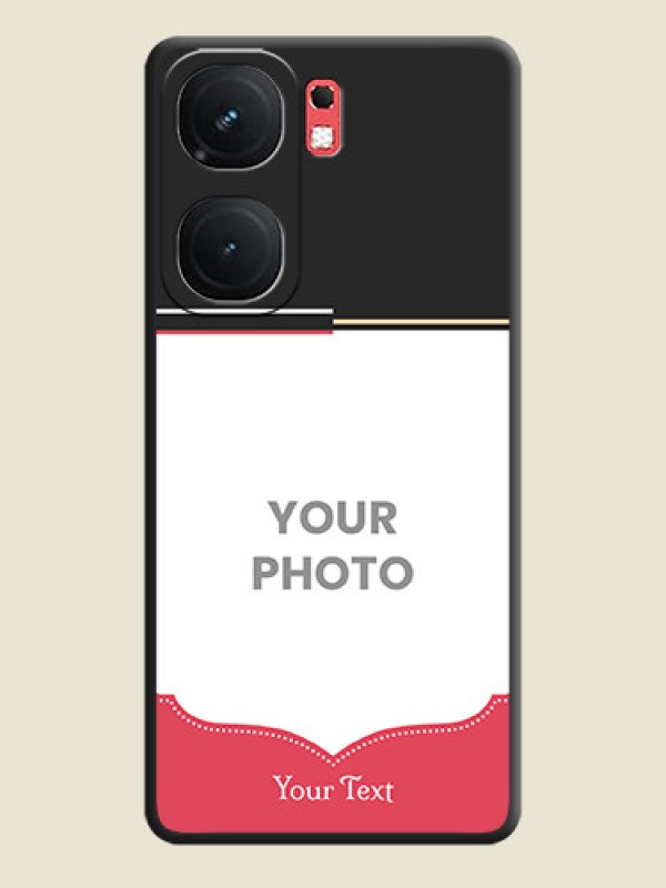 Custom Classic Plain Design with Name - Photo on Space Black Soft Matte Phone Cover - iQOO Neo 9 Pro 5G - alternate view