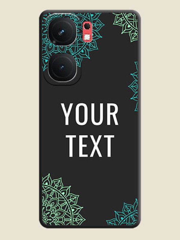 Custom Your Name with Floral Design on Space Black Custom Soft Matte Back Cover - iQOO Neo 9 Pro 5G - alternate view