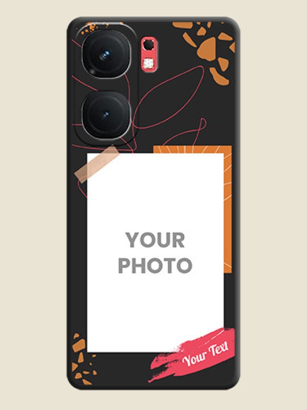 Custom Orange Photo Frame on Space Black Custom Soft Matte Phone Back Cover - iQOO Neo 9 Pro 5G - alternate view