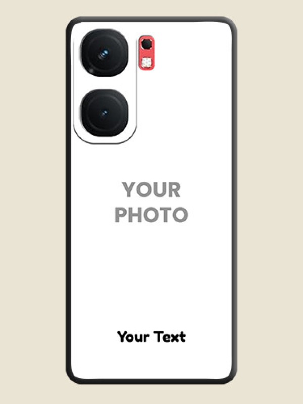 Custom Full Single Pic Upload With Text On Space Black Personalized Soft Matte Phone Covers - iQOO Neo 9 Pro 5G - alternate view