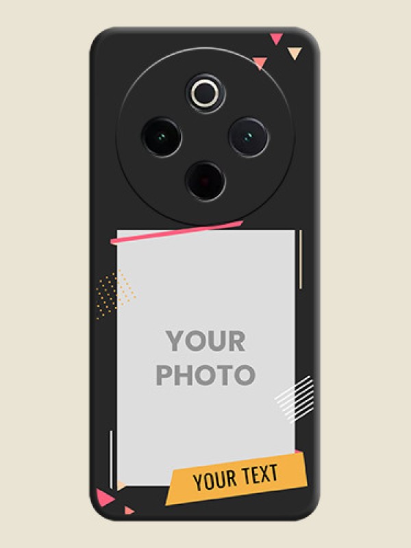 Custom Photo Frame with Triangle Small Dots on Photo On Space Black Custom Soft Matte Mobile Back Cover - iQOO Z10 5G - alternate view