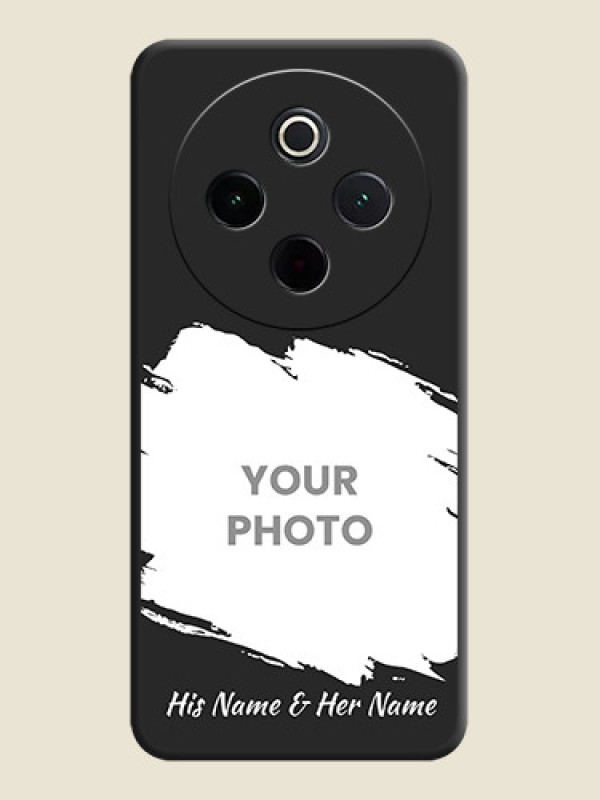 Custom Grunge Brush Strokes on Photo On Space Black Custom Soft Matte Mobile Back Cover - iQOO Z10 5G - alternate view